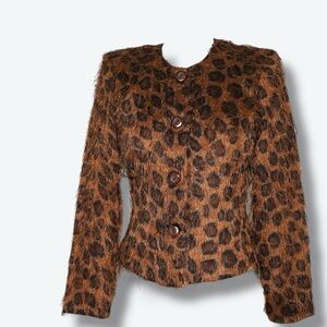 1990s Russell Kemp Petite Long Haired Blazer